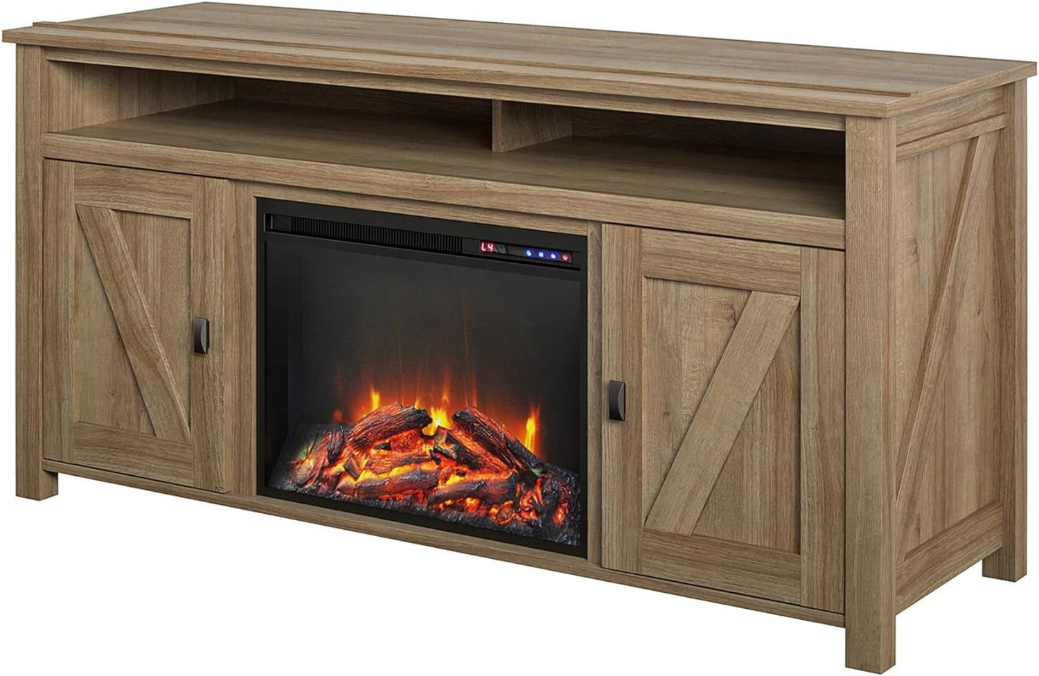 Farmington Electric Fireplace TV Console for Tvs up to 60", Natural