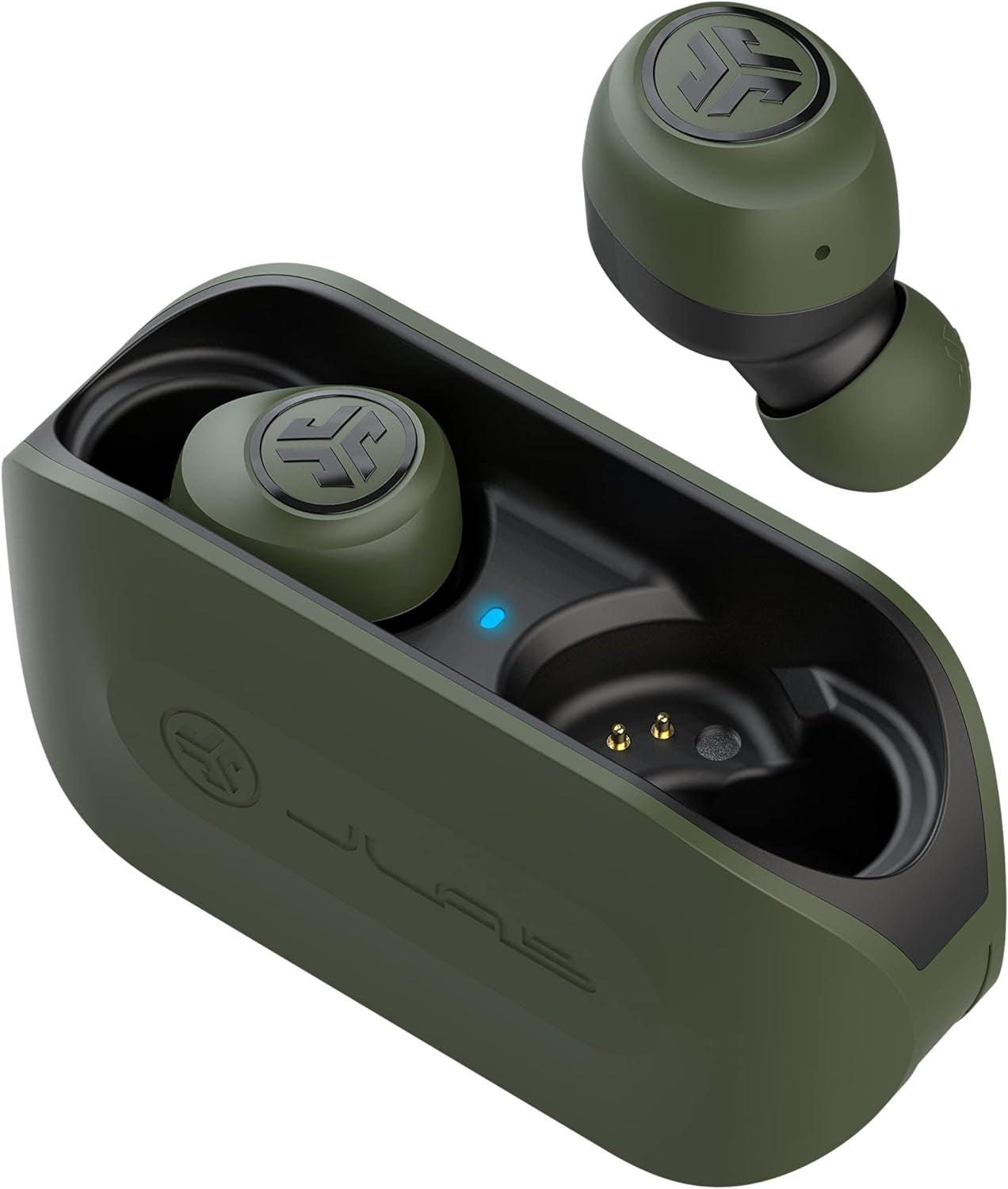 Go Air True Wireless Bluetooth Earbuds + Charging Case, Green, Dual Connect, IP44 Sweat Resistance, Bluetooth 5.0 Connection, 3 EQ Sound Settings Signature, Balanced, Bass Boost