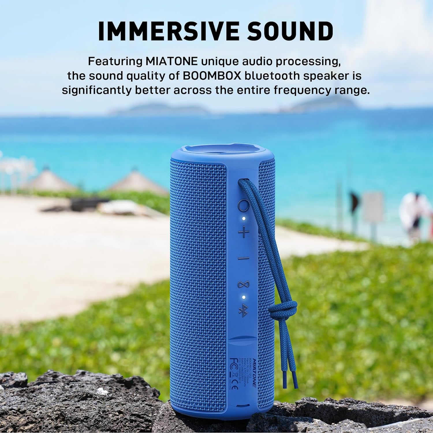 Outdoor Portable Bluetooth Speakers Wireless Speaker Waterproof - Blue