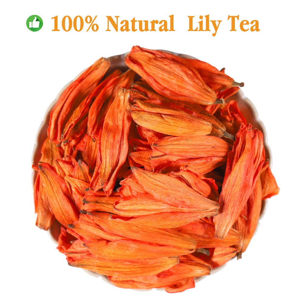 100% Pure Natural Lily Tea, Premium Lilies, Dried Organic Health Lily Flower Tea 35G