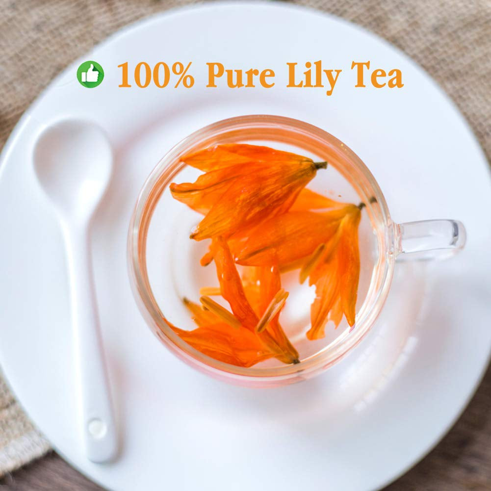 100% Pure Natural Lily Tea, Premium Lilies, Dried Organic Health Lily Flower Tea 35G