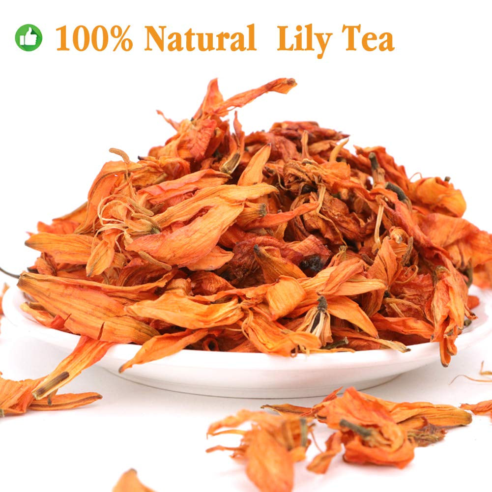 100% Pure Natural Lily Tea, Premium Lilies, Dried Organic Health Lily Flower Tea 35G